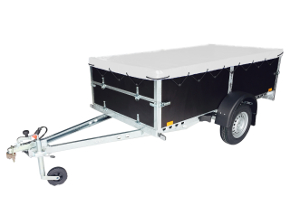 Plachta UNI/PROFI/LPV 4 cez bočnice šedá RAL7037 + prísl.