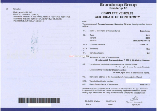 COC certifikát Brenderup