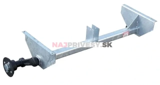 Náprava KNOTT VG 7 (750 kg) b=1056 mm, c=1424 mm, 100x4, pätky 159, str. opora, Sacher