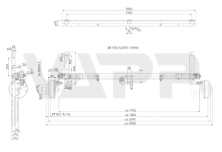 Náprava AL-KO DB 1355 (1350 kg), a = 1550 mm, c = 2010 mm (náhrada BPW pre Hobby)
