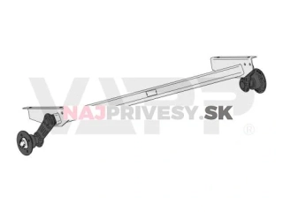 Náprava KNOTT VG 7 (750 kg) b=1360 mm, c=1696 mm, 100x4, (pätky pre Lider)