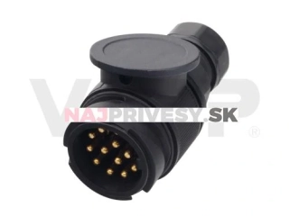 Zástrčka - vidlica 13 pól 12 V, VAPP, krátka